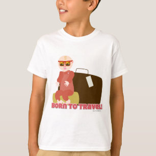 Camiseta Design Turístico De Cartoon De Bebê Para Viagem