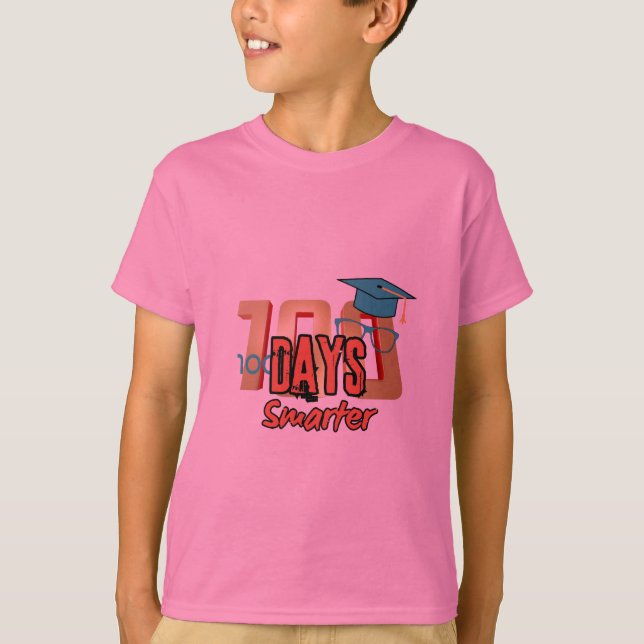 Camiseta Design único para celebrar 100 dias de escola. (Frente)