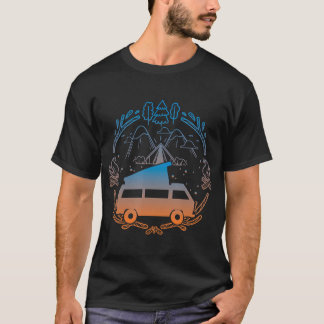 Camiseta Design Van Life - Vanagon Van Bus Dipper Campfire