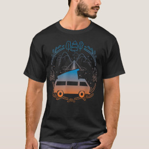 Camiseta Design Van Life - Vanagon Van Bus Dipper Campfire