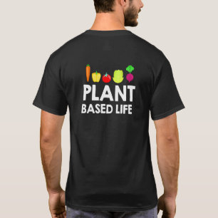 Camiseta Design Vegetariano Vida à Base de Plantas Veggie