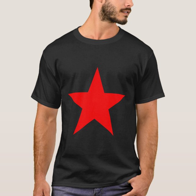 Camiseta Design vermelho da estrela (Frente)