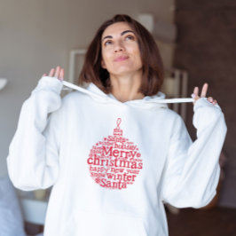 Camiseta Design Vermelho de da Esfera de Natal Feliz