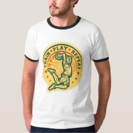 Camiseta Design Vintage de Enterro de Basquetebol