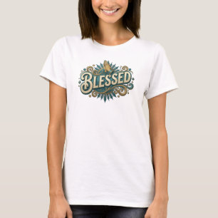 Camiseta Design Visual 2D Dinâmico ABENÇOADO