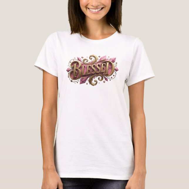 Camiseta Design Visual Elegante ABENÇOADO (Frente)