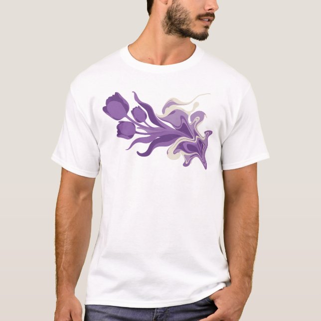 Camiseta DESIGN VISUAL Flor ABSTRACT Whimsical (Frente)