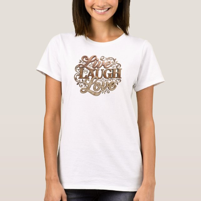 Camiseta Design Visual Marcante VIVA RI A AMA (Frente)