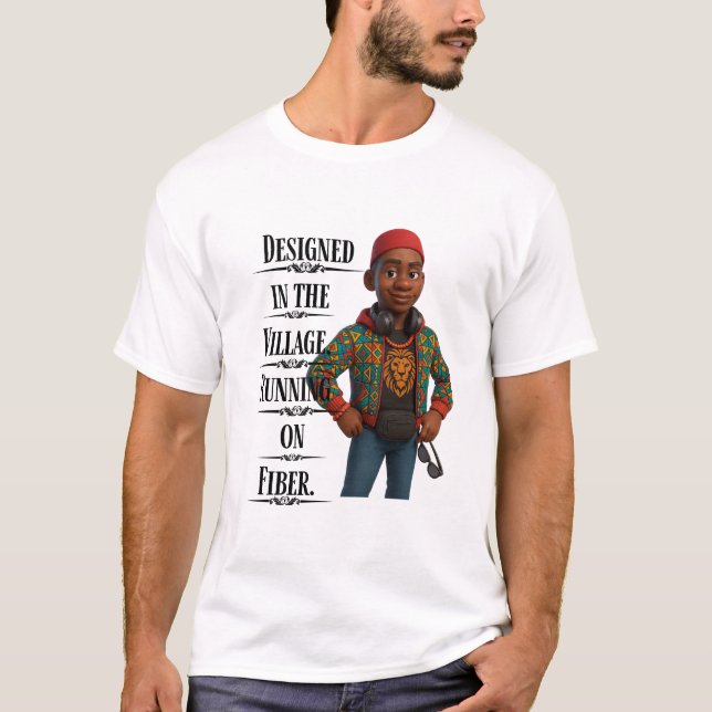 Camiseta Designed In The Village,Pixarstyle 3D (Frente)