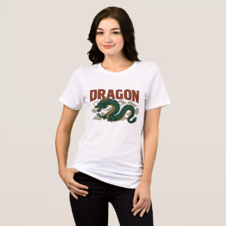 Camiseta Designer de arte de dragão antigo adolescente