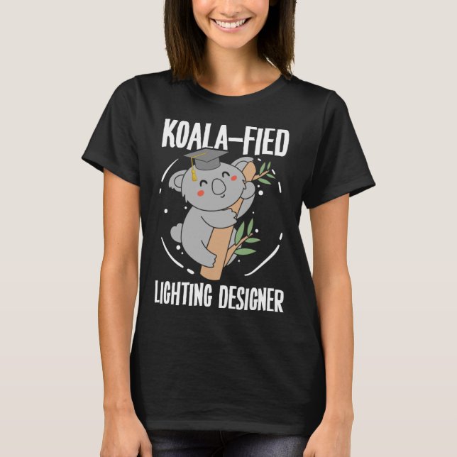 Camiseta Designer de Iluminação Koala Lighting Outfit Palco (Frente)