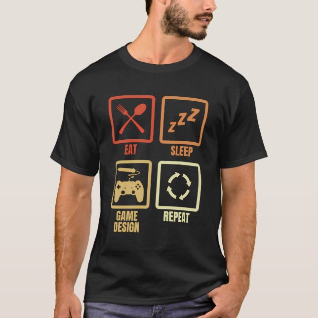 Camiseta Designer de Jogo Agendar Produtor de Jogo de Vídeo (Frente)