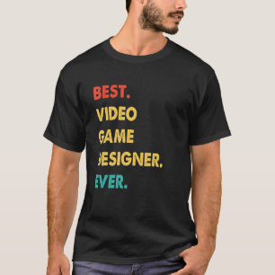 Camiseta Designer de Jogo de Vídeo Retro Melhor Designer de