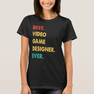 Camiseta Designer de Jogo de Vídeo Retro Melhor Designer de