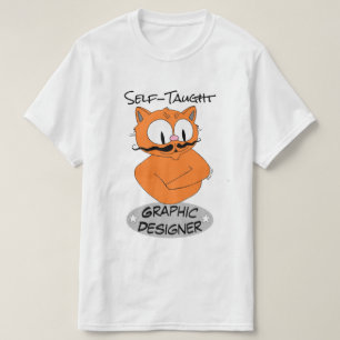 Camiseta Designer Gráfico Autodidata Señor Gato™