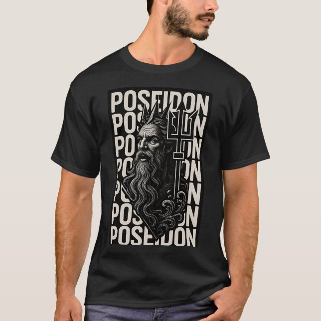 Camiseta Designer Grego - Poseidon (Frente)
