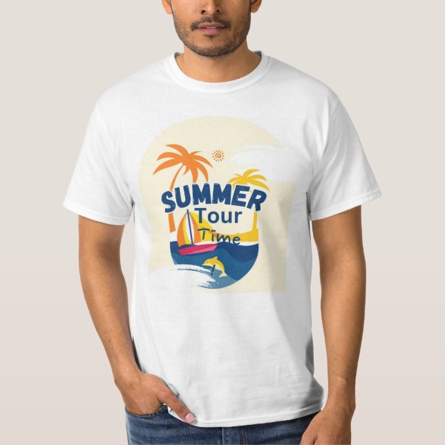 Camiseta Designer Masculina, Summar Tour, Tshirt,C (Frente)