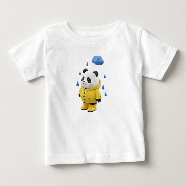 Camiseta Designer Panda Brinquedo de Vinil com Impermeável (Frente)