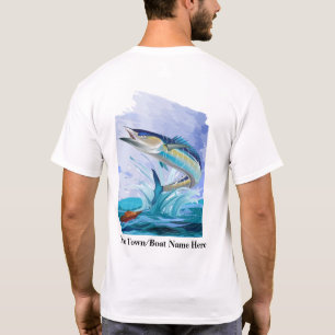 Camiseta Designer Pescando Camiseta. O Wahoo Com Atitude.