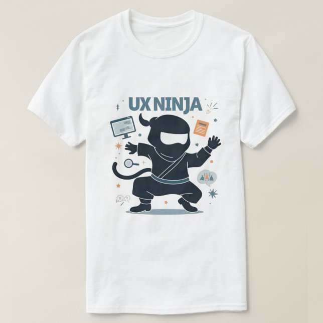 Camiseta Designer Ux Ninja Funny Ui/Ux (Frente do Design)