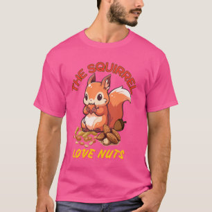 Camiseta Designio de Esquilo Engraçado por favor proteja su