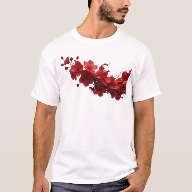 Camiseta Designio de FLOR ABSTRATA Cativante (Frente)