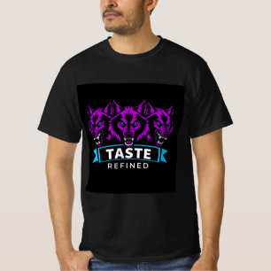 Camiseta Designo Triplo Lobo Enfatizando Força