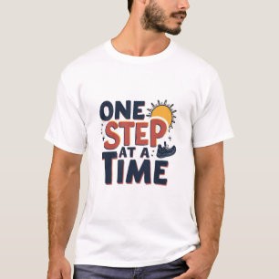Camiseta Designo Um Passo de Cada Vez