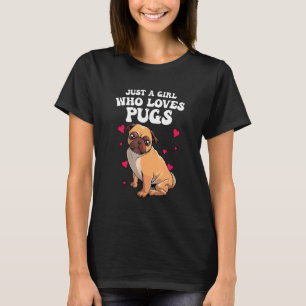 Camiseta Designs Cute Pug Para Mulheres Meninas Pet Dog Pup