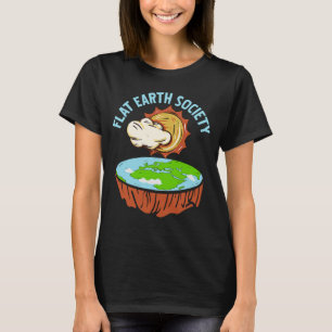 Camiseta Designs da Sociedade da Terra FLAT Retro Incrível