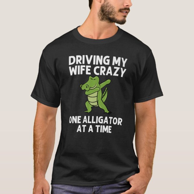 Camiseta Designs De Alligador Para Gator De Réptil De Pai M (Frente)