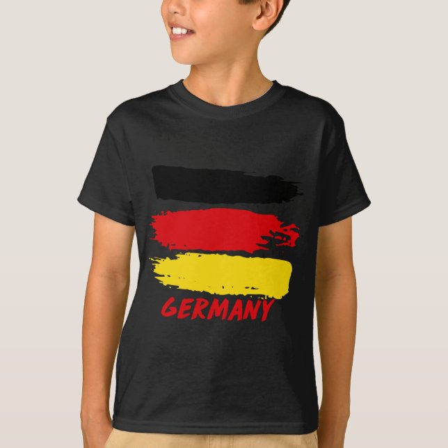Camiseta Designs de bandeira da Alemanha (Frente)