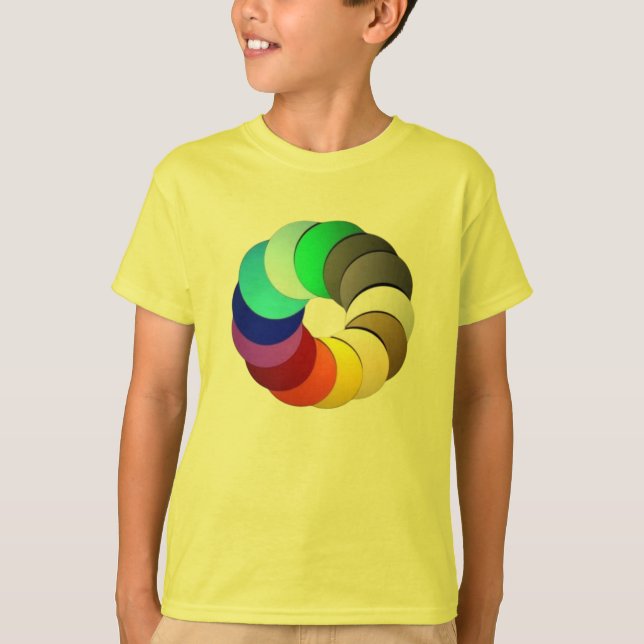 Camiseta Designs de beleza de cores (Frente)