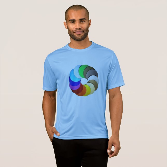 Camiseta Designs de beleza de cores (Frente Completa)