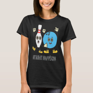 Camiseta Designs de Boliches Motivacionais Bonitas Feliz Fe