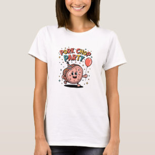 Camiseta Designs de carne de porco divertida e branca