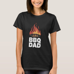 Camiseta Designs de carne fumada com Pai de churrasco sobre