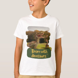 CAMISETA DESIGNS DE COTAS DE ANIMAIS DINOSSAUR