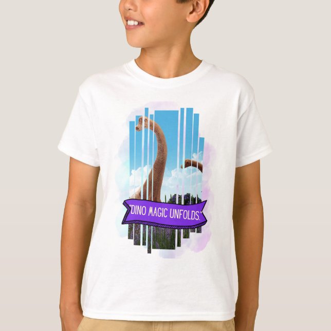 CAMISETA DESIGNS DE COTAS DE ANIMAIS DINOSSAUR (Frente)