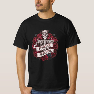 Camiseta Designs de esqueleto Quirky e Retro para ventilado