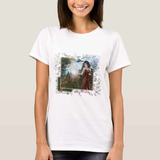 Camiseta Designs de Fantasy da Mãe Natureza (Frente)