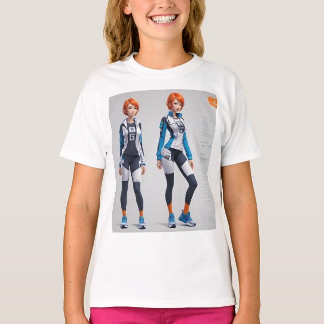 Camiseta Designs de logotipo robô (Frente)