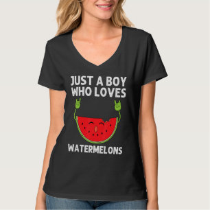 Camiseta Designs De Melancia Para Meninos Fruta De Verão