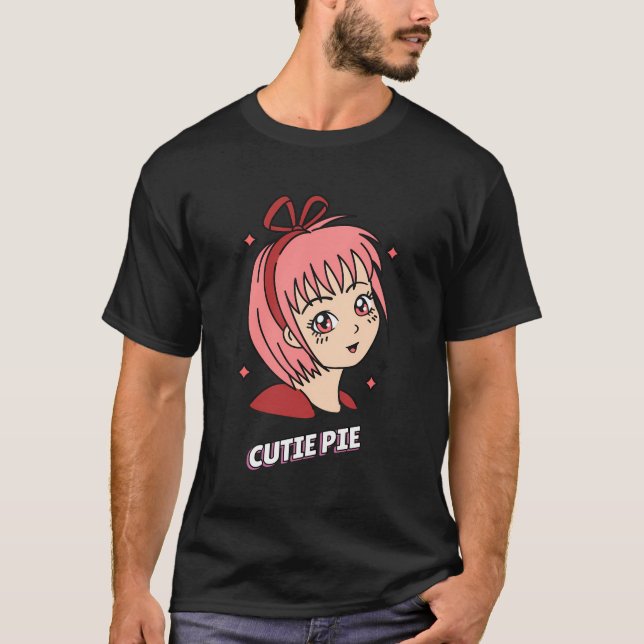 Camiseta Designs De Menina Engraçada E Engraçada, Cutie Pie (Frente)