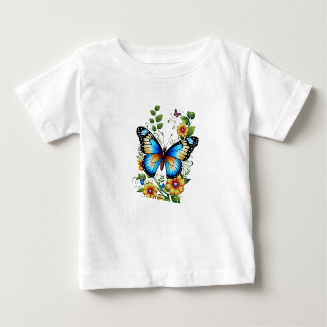 Camiseta Designs de moda com mosca da manteiga.Todas-T-cami (Frente)