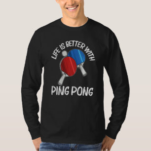 Camiseta Designs de Ping Pong para Homens e Mulheres Jogado