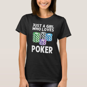 Camiseta Designs De Poker Para Jogo De Cartões Para Meninas
