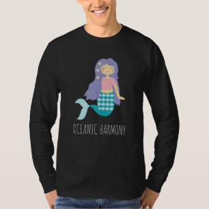 Camiseta Designs de Sereia Cuta Oceânica Presentes