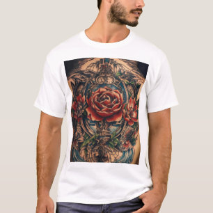 Camiseta Designs de tatuagem tradicionais e neoltradicionai