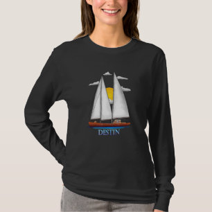 Camiseta Designs de vela de navegação náutica costeira de d